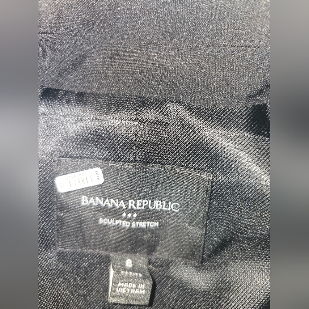 Banana Republic Sculpted Stretch Black Blazer Women's Size 8P - Picture 9 of 9